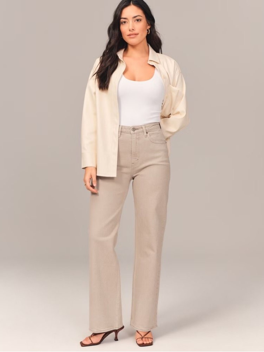 ABERCROMBIE & FITCH CURVE LOVE “THE 90’S RELAXED JEAN” HIGH RISE